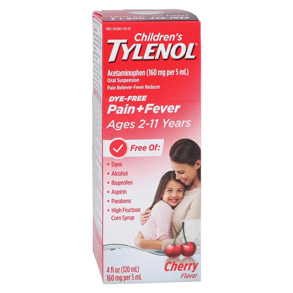 Tylenol Children Liquid Cherry Dye-Free 4oz/Bt, 36 BT/CA