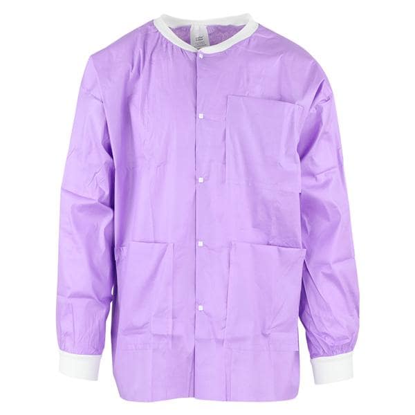 MedFlex Premium Lab Jacket Cotton Like Fabric Small Purple 10/Pk