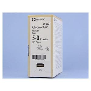 Surgigut Suture 5-0 30" Chromic Gut Monofilament CV-23 Undyed 36/Ca