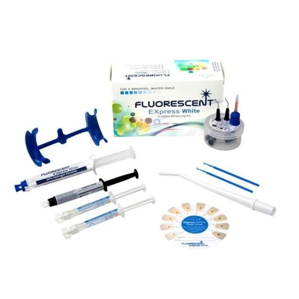 Fluorescent EXpress White In Office Whitening System Patient Kit 35% Hyd Prx Ea