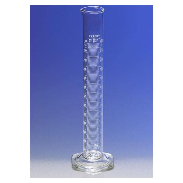 Pyrex Lifetime Red Graduated Cylinder Glass Clear 500x5mL 8/Ca