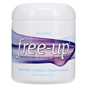 Free Up Massage Cream 8oz Unscented Non-Greasy Body Hypoallergenic Ea