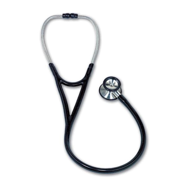 Cardiology Stethoscope Adult Black Single Lumen Tubing Ea