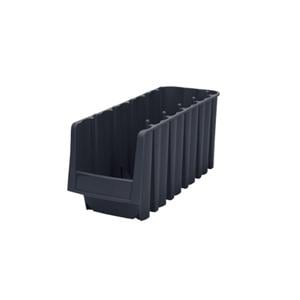 Economy Storage Bin Black Polypropylene 17-7/8x6-5/8x7" 10/Ca