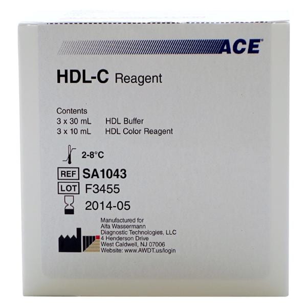 ACE HDL Cholesterol Reagent B:3x30mL/Color:3x10mL 300 Tests Ea