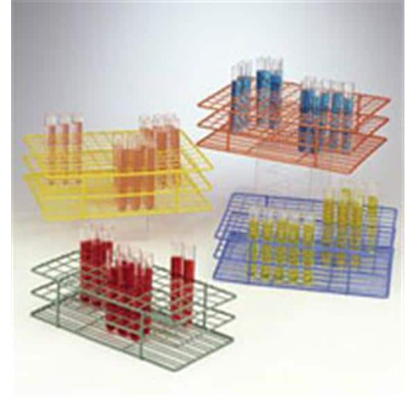 Poxygrid Test Tube Rack 15-16mm 108 Place Orange Ea