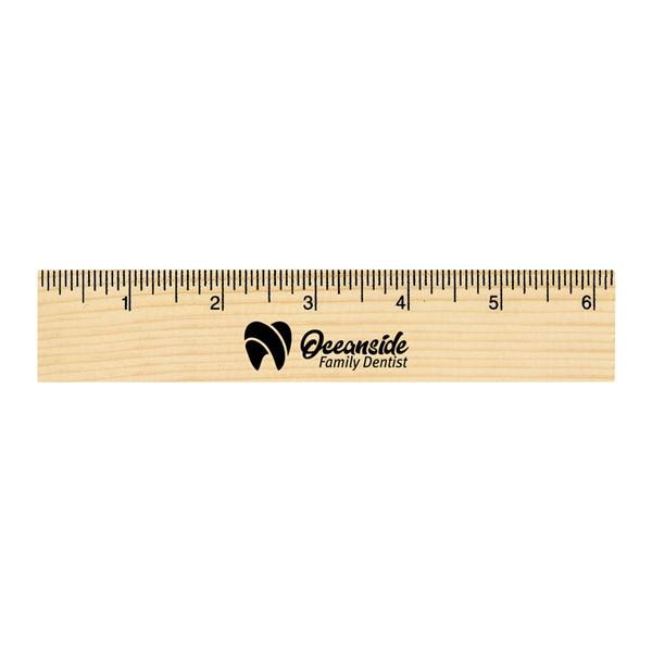 1 Color Imprint Ruler Wood Ea