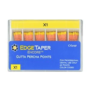 EdgeTaper Encore Gutta Percha Points X1 Yellow 60/Pkg