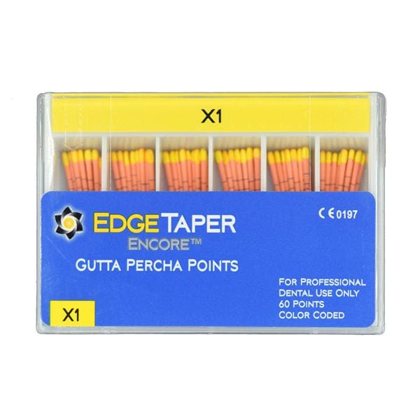 EdgeTaper Encore Gutta Percha Points X1 Yellow 60/Pkg