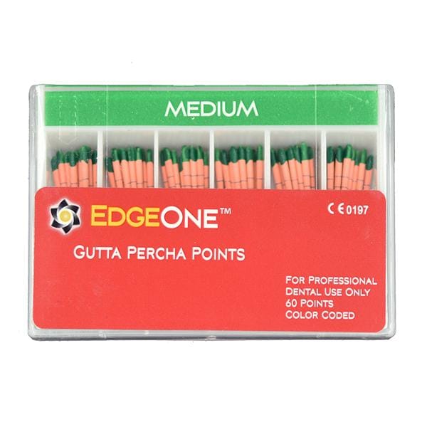 Edgeone Gutta Percha Points Medium Green 60/Pkg.