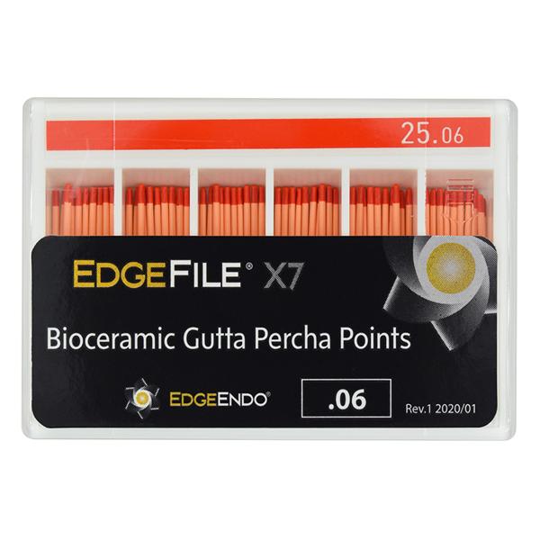 EdgeFile X7 Gutta Percha Points Size #25 Red 60/Pk