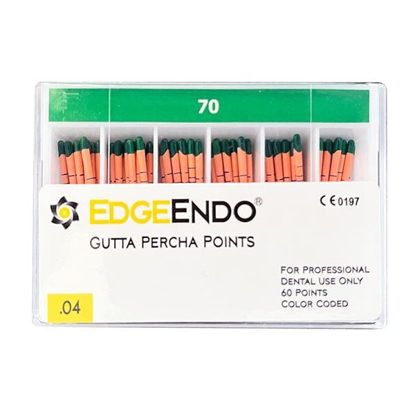 EdgeEndo Gutta Percha Points Size #70 Green 60/Pk