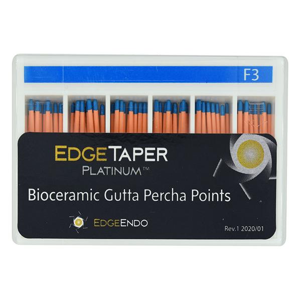 EdgeTaper Platinum Gutta Percha Points F3 Blue 60/Pk