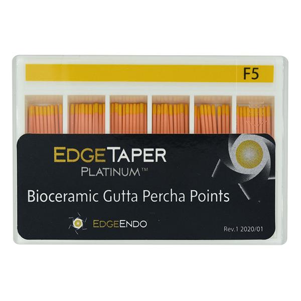 EdgeTaper Platinum Gutta Percha Points F5 Yellow 60/Pk