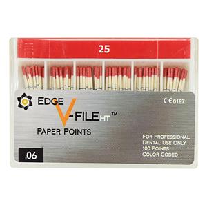 EdgeV-File HT Paper Points Size #25 .06 Red 100/Pk