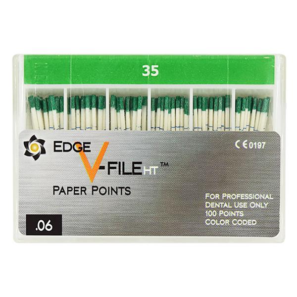 EdgeV-File HT Paper Points Size #35 .06 Green 100/Pk