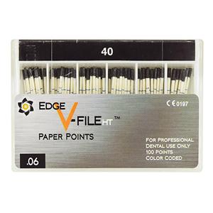 EdgeV-File HT Paper Points Size #40 .06 Black 100/Pk