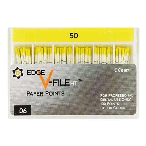 EdgeV-File HT Paper Points Size #50 .06 Yellow 100/Pk