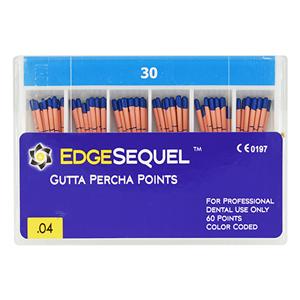 EdgeSequel Sapphire Gutta Percha Points Size #30 Blue 60/Pk