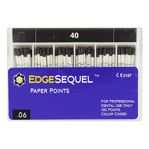 EdgeSequel Sapphire Absorbent Points Size #40 .06 Black 100/Pk