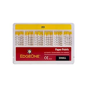 Edgeone Absorbent Points Size #20 Small Yellow 60/Pk