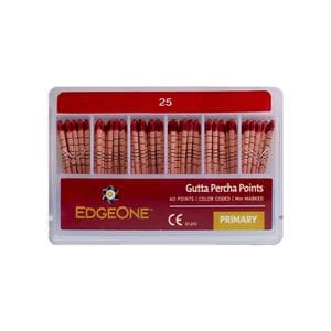 Edgeone Gutta Percha Points Primary Size #25 Red 60/Pk