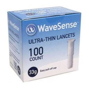 WaveSense Incision Device Lancet 33gx0.2mm Conventional White Ultra Thin 100/Bx