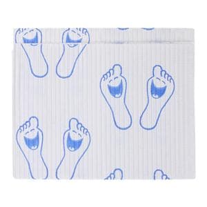 Polyback Patient Towel 3 Ply Polyback 13 in x 19 in Happy Feet Disposable 500/Ca