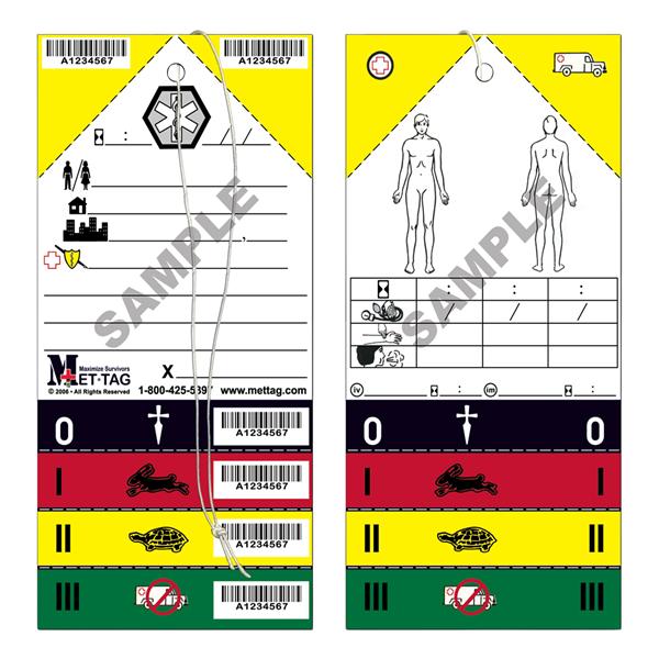 Triage ID Tag Synthetic Multi-Color 50/Pk