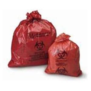 Biohazard Bag 25x34" Red LLDPE Film 50/Bx