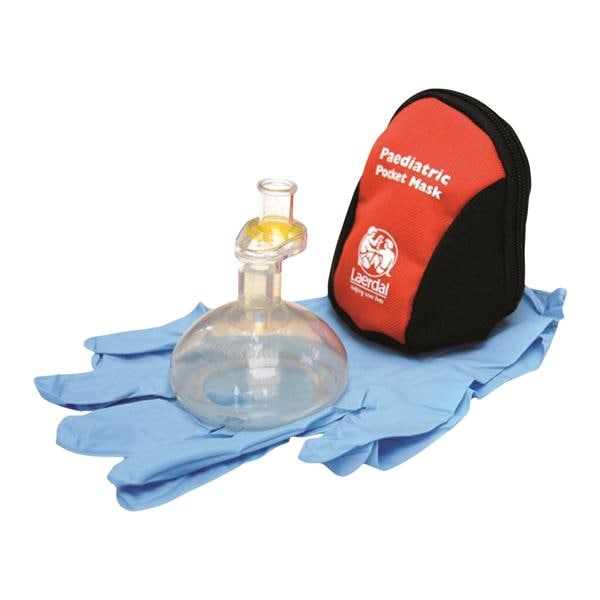 Pocket Mask CPR Mask Pediatric Disposable 10/Bx