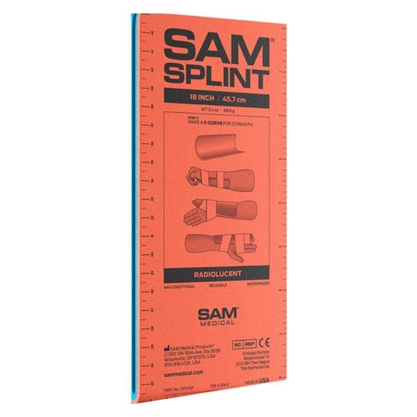 SAM Splint Wrist Aluminum/Foam 4.25x9", 6 PK/CA