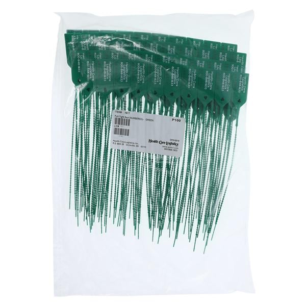 Pull Tight Consecutively Numbered Security Seal Green 100/Pk