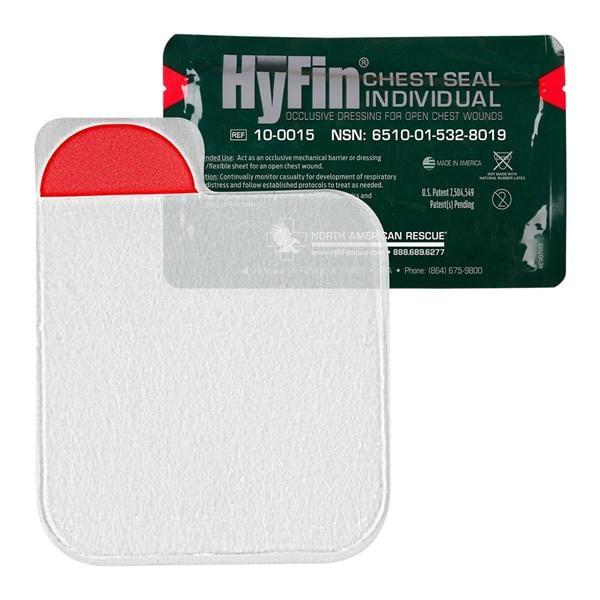 HyFin Hydrogel Chest-Seal Dressing 6x6" Transparent LF