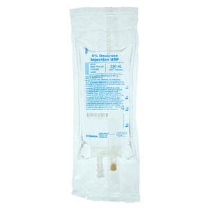 IV Injection Solution Dextrose 5%/Water 250mL Excel IV Bag Container Ea