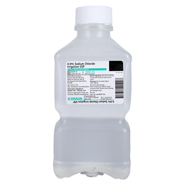 Irrigation Solution 0.9% Sodium Chloride 1000mL Plastic Bottle EA