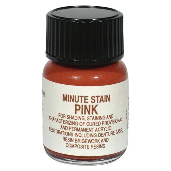 Minute-Stain Denture Accessories Colored Acrylic Pink 1/4oz/Bt