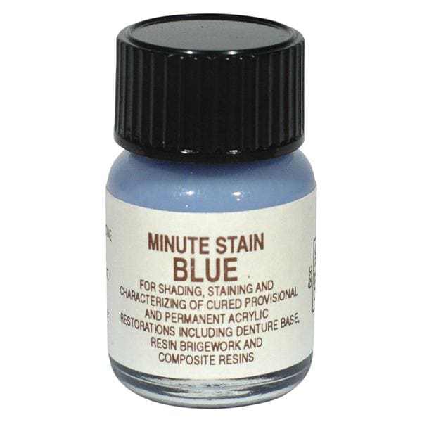 Minute-Stain Denture Accessories Colored Acrylic Blue 1/4oz/Bt