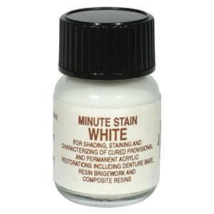 Minute-Stain Denture Accessories Colored Acrylic White 1/4oz/Bt