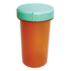 Medicine Vial Plastic 15 Dram Amber/Green Reusable Non-Sterile 190/Ca