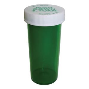 Medicine Vial Plastic 16 Dram Green Reusable Non-Sterile 270/Ca