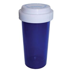 Medicine Vial Plastic 30 Dram Blue Reusable 195/Ca