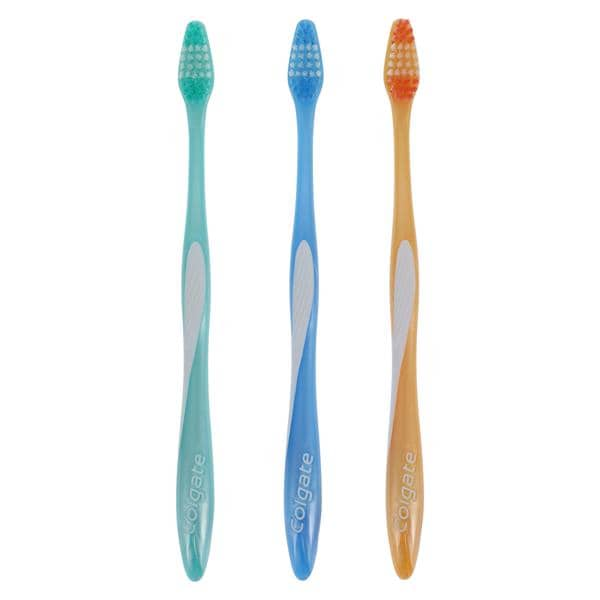 Colgate Wave Toothbrush Adult Compact Soft Assorted Colors 6/Bx