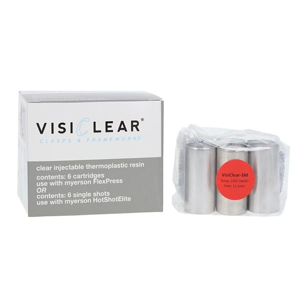 VisiClear Denture Resin Cartridge Small 6/Pk