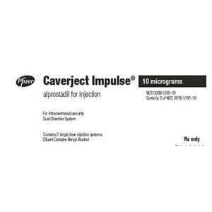 Caverject Impulse Injection 10mcg Pwd Dual Chamber Prefilled Syringe 2/Package