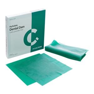 HySolate Latex Rubber Dam 5 in x 5 in Medium Gauge Green Unflvrd Unscntd 52/Bx