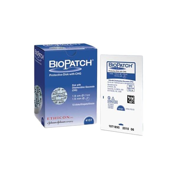 Bio-Patch Chlorhexidine Gluconate IV Dressing 3/4" Diameter Strl Dsk 1.5mm Hl