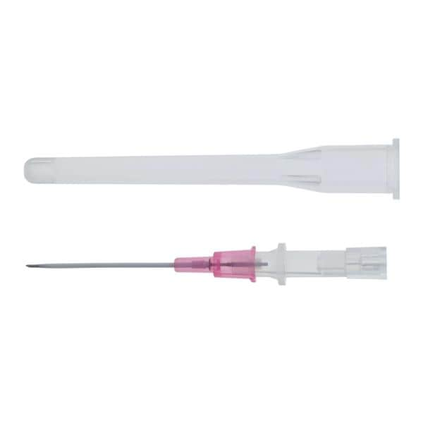 Jelco Peripheral IV Catheter 20 Gauge 1-1/4" Pink Straight Ea, 50 EA/BX