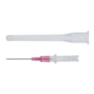 Jelco Peripheral IV Catheter 20 Gauge 1" Pink Straight Ea