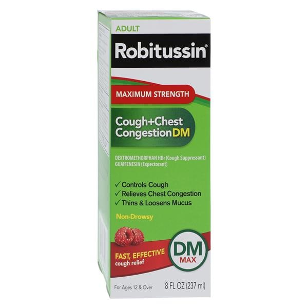 Robitussin DM Cough/Congestion Syrup 400/20mg Maximum Strength 8oz/Bt